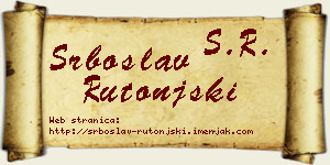 Srboslav Rutonjski vizit kartica
